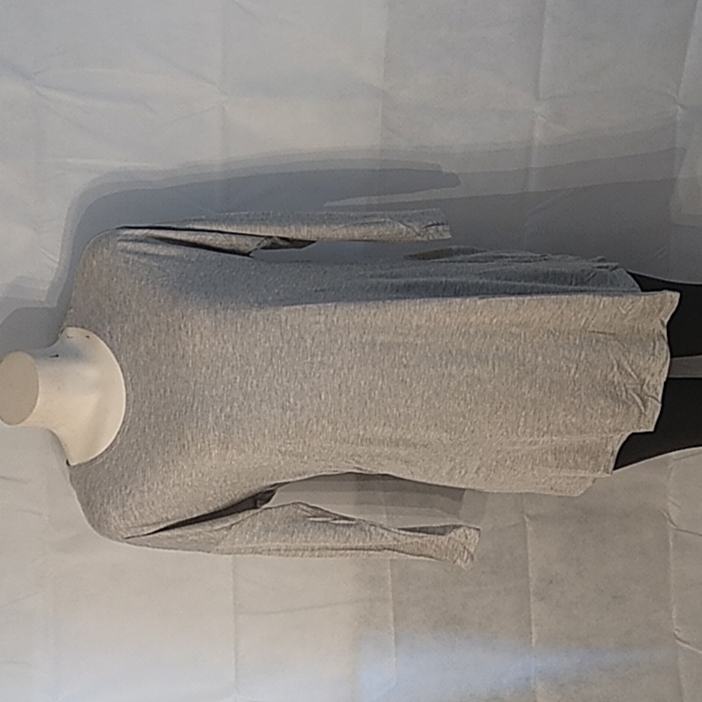 Azules women's long sleeve tunic top Heather Grey small and medium